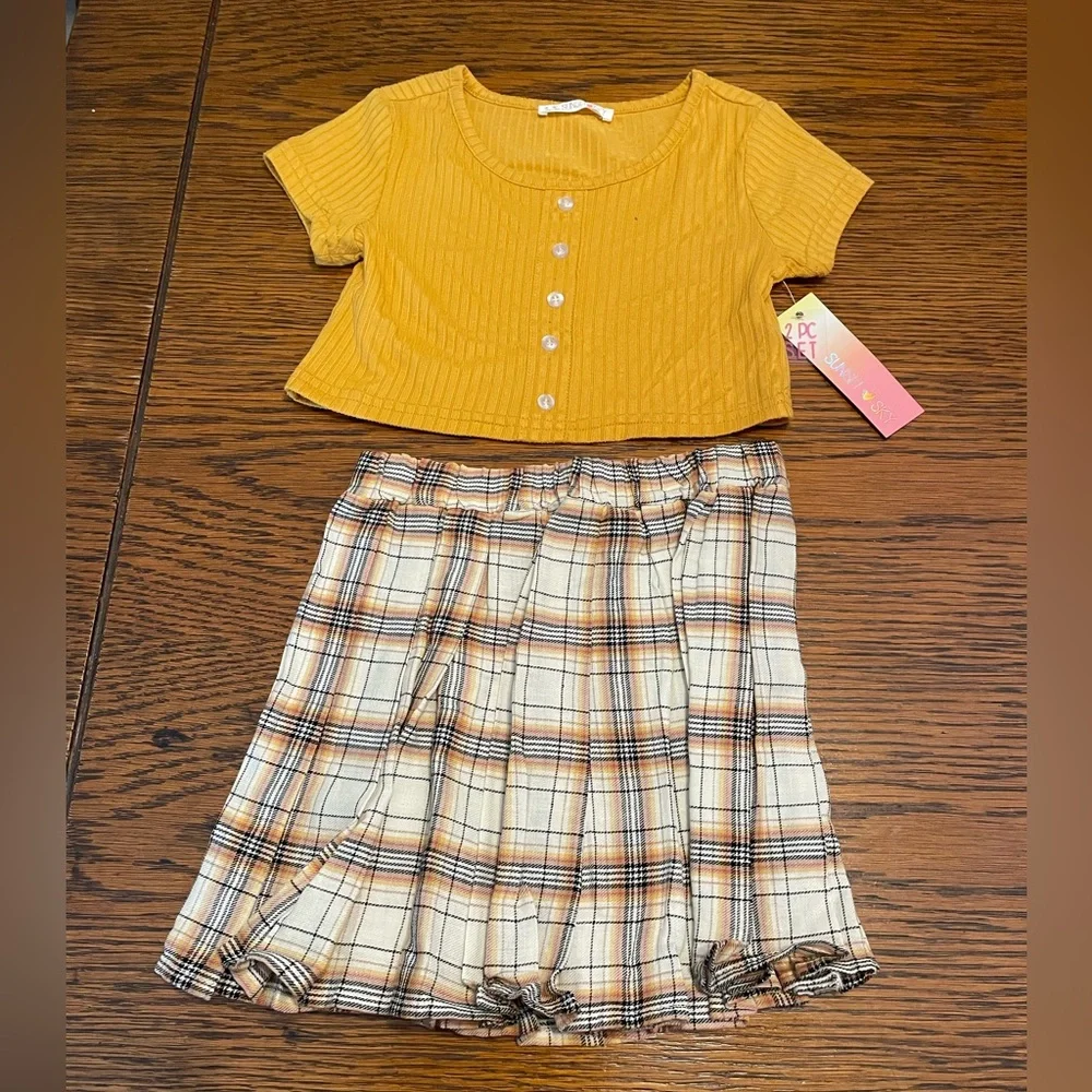 Sunset Sky 2-Piece Set - Mustard Yellow Top